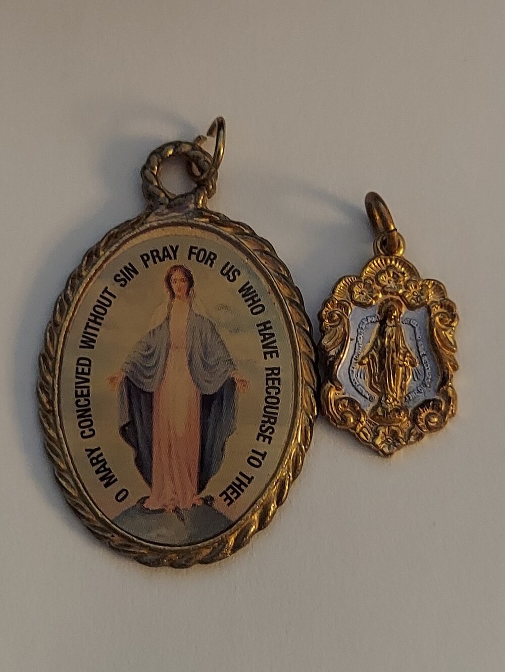 Vintage Gold-toned Religious Medals